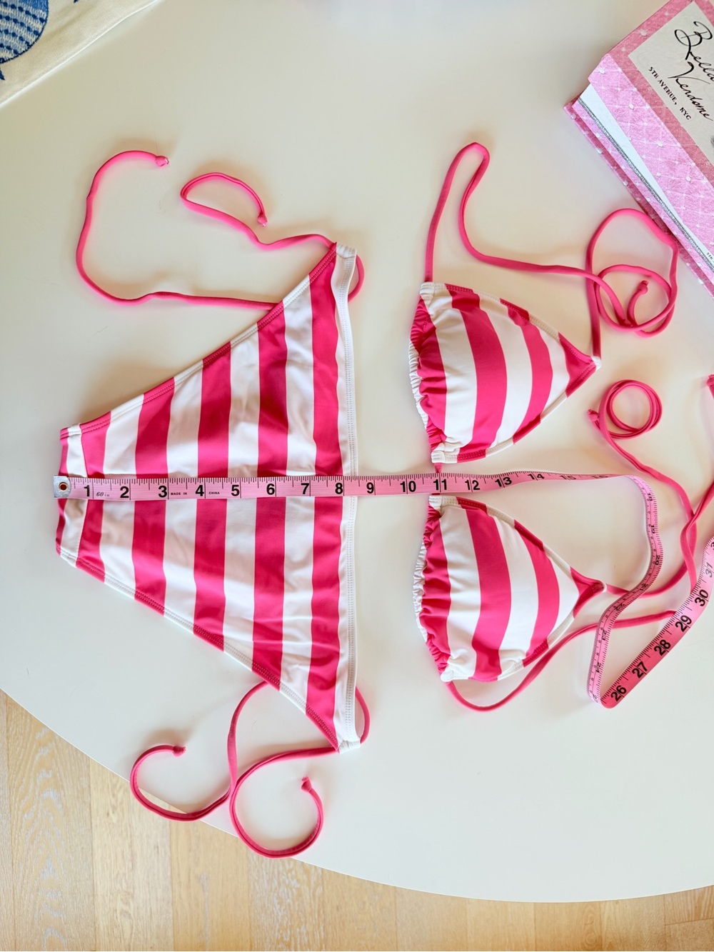Y2K Pink & White Triangle Bikini - Picture 5 of 6
